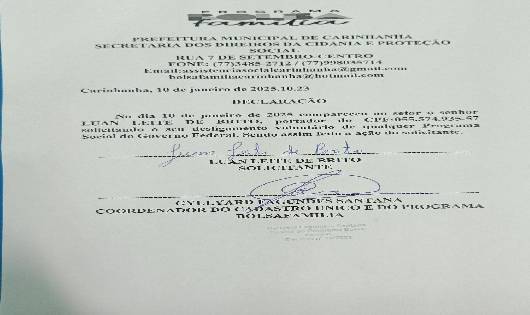 FAKE NEWS! Secretaria de Assistência Social confirma que o Vereador Luan do Povo NÃO RECEBEU BOLSA FAMÍLIA
