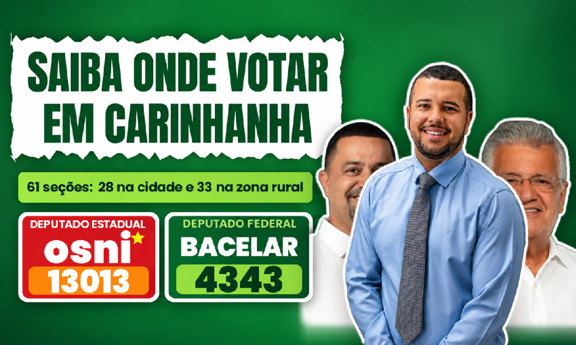 Saiba seu local de votação em Carinhanha