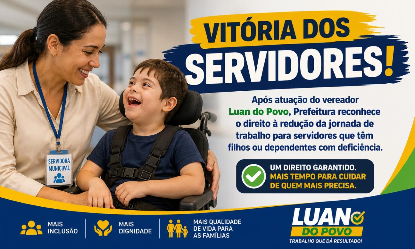 Luan do Povo recorre à Promotoria de Justiça e garante direito aos servidores que possuem dependentes com deficiência